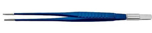 Bipolar forceps, straight, 19 cm; blunt 1.1 mm; corrugated