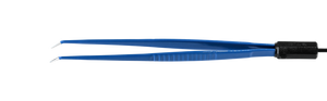 Bipolar forceps, single-use, angled, tip 1 mm, length 190 mm with connecting cable 5 m, 2-Pin 28 mm plug