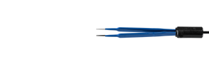 Bipolar forceps, single-use, McPherson, tip 0.5 mm, length 102 mm with connecting cable 5 m, 2-Pin 28 mm plug